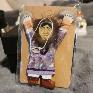 Handcrafted Inuit Doll Ornament